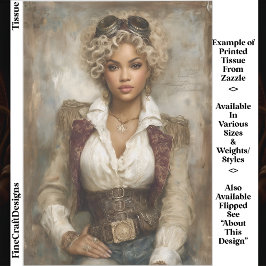 Kroeshaar Steampunk Vrouw, Korset EB2R Découpage Tissuepapier