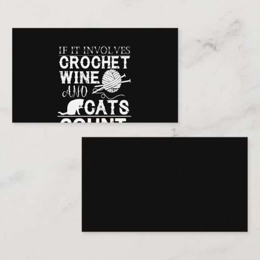 Kroeslover|Wijn en kat Visitekaartje (Voorkant / Achterkant)