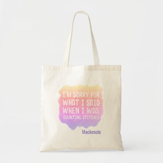 Kroesnit tellende titels Joke Persoonlijk Tote Bag (Voorkant)