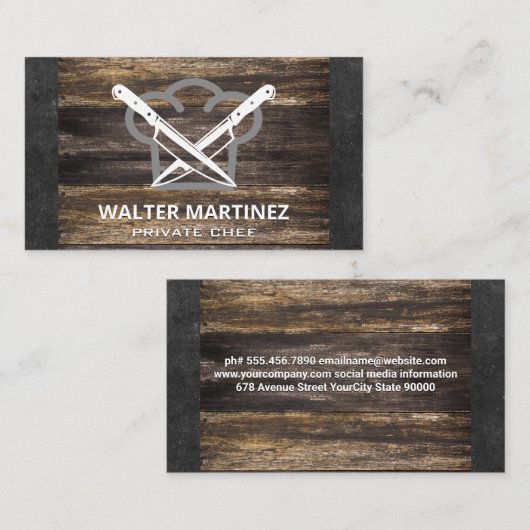 Kroesse nives | Chef-Pet Visitekaartje (Voorkant / Achterkant)