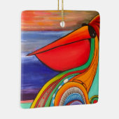 kroezelig peli 22 sierbloem keramisch ornament (Rechts)