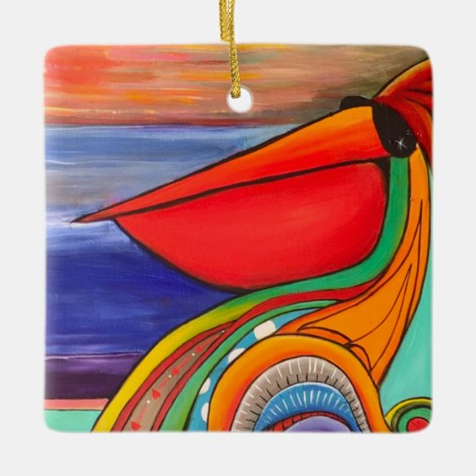 kroezelig peli 22 sierbloem keramisch ornament (Voorkant)