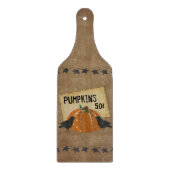 Kroezen en pompoenen, snijvlak snijplank (Voorkant)