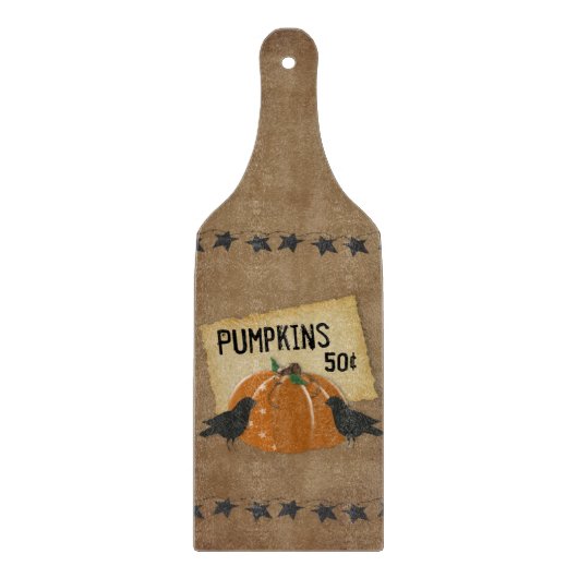 Kroezen en pompoenen, snijvlak snijplank (Voorkant)