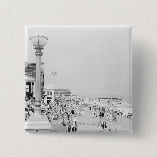 Kroezen op esplanade vierkante button 5,1 cm (Voorkant)