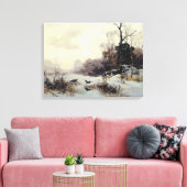 Krogen in een winterlandschap, 1907 canvas afdruk (Insitu (Woonkamer))