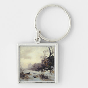 Krogen in een winterlandschap, 1907 sleutelhanger