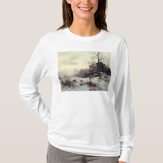 Krogen in een winterlandschap, 1907 t-shirt (Voorkant)
