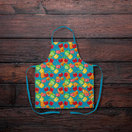 Krokante, knapperige salade blauwgroen blauw schort