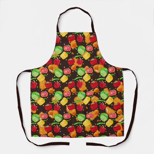 Krokante, knapperige salade bruin schort (Voorkant)