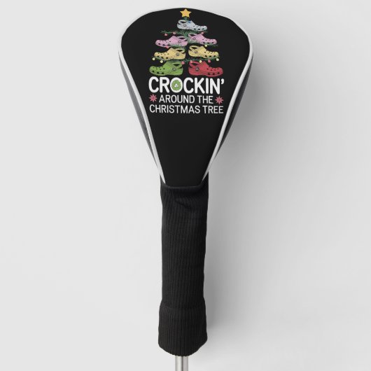 Kroketten rond de kerstboom golfheadcover (Voorkant)