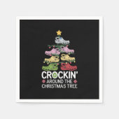 Kroketten rond de kerstboom servet (Voorkant)