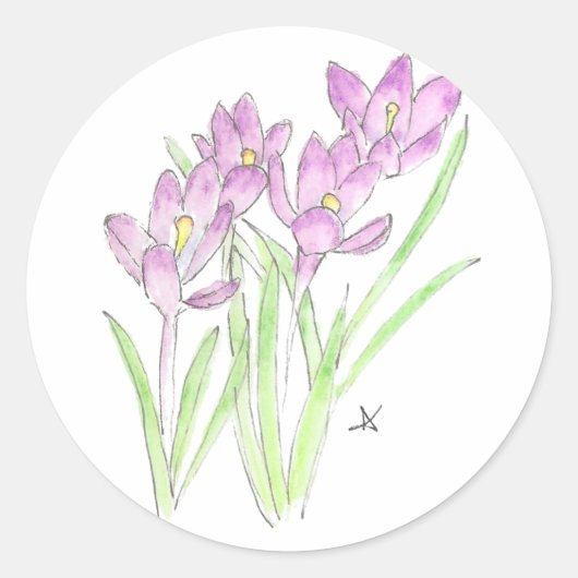 krokodieken ronde sticker (Voorkant)