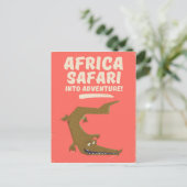Krokodil Afrika Safari poster! Briefkaart (Staand voorkant)