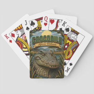 Krokodil Afrikaanse Wetlanden POPCUT Pokerkaarten