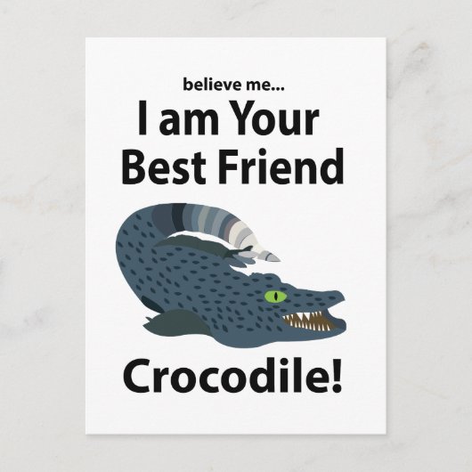 Krokodil Alligator Grappig Briefkaart (Voorkant)