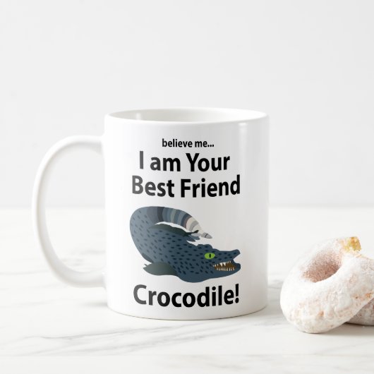Krokodil Alligator Grappig Koffiemok (Met donut)