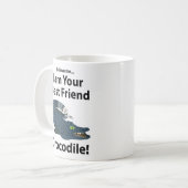 Krokodil Alligator Grappig Koffiemok (Voorkant links)