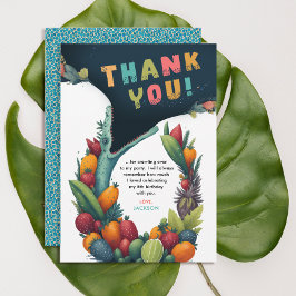 Krokodil alligator tropische wilde verjaardag dank bedankkaart