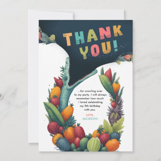 Krokodil alligator tropische wilde verjaardag dank bedankkaart (Voorkant)