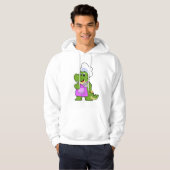 Krokodil als Cook met spatula Hoodie (Voorkant volledig)