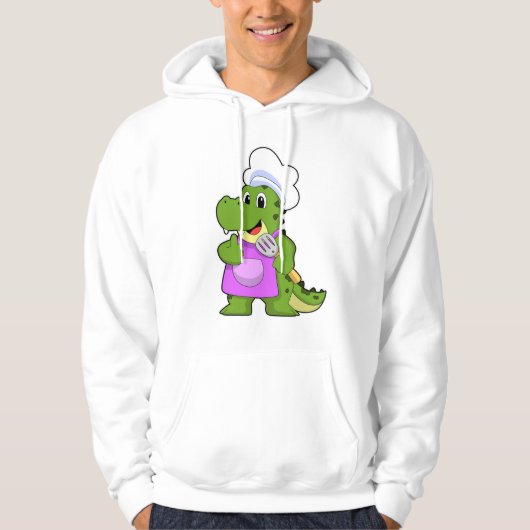 Krokodil als Cook met spatula Hoodie (Voorkant)