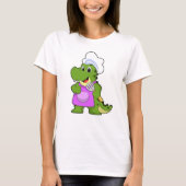 Krokodil als Cook met spatula T-shirt (Voorkant)