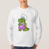 Krokodil als Cook met spatula T-shirt (Voorkant)