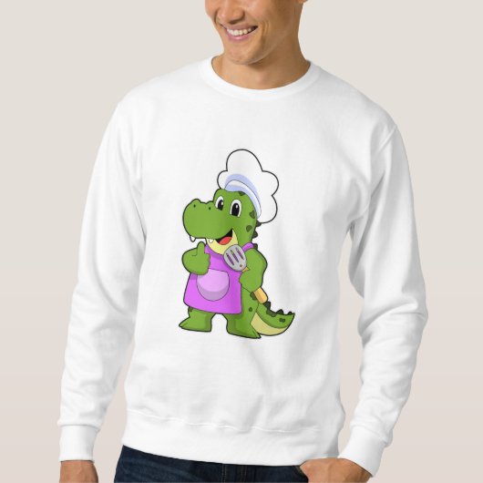 Krokodil als Cook met spatula Trui (Voorkant)