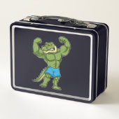 Krokodil als extreem Bodybuilder (Achterkant)