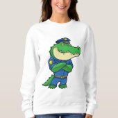 Krokodil als politieagent met uniform trui (Voorkant)