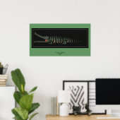 Krokodil - Antiquarian Colorful Book Illustration Poster (Thuiskantoor)