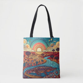Krokodil Australische Aboriginal stijl Wildlife Ar Tote Bag