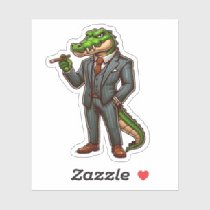 krokodil, baas dier sticker