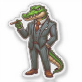 krokodil, baas dier sticker (Voorkant)