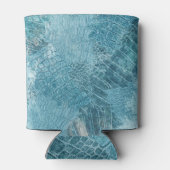 Krokodil Batik: Textured Fabric Art Blikjeskoeler (Achterkant)