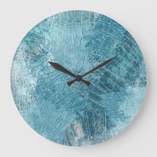 Krokodil Batik: Textured Fabric Art Grote Klok