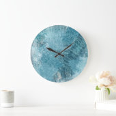 Krokodil Batik: Textured Fabric Art Grote Klok (Huis)