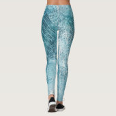 Krokodil Batik: Textured Fabric Art Leggings (Achterkant)