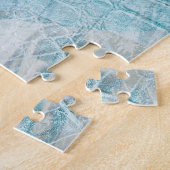 Krokodil Batik: Textured Fabric Art Legpuzzel (Zijkant)