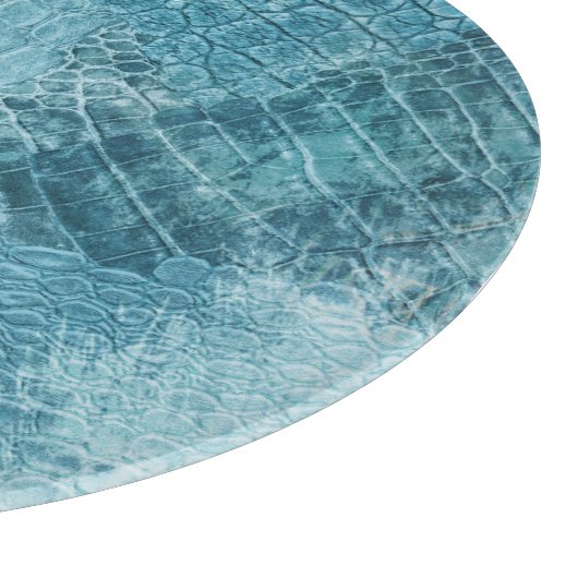 Krokodil Batik: Textured Fabric Art Snijplank (Hoek)