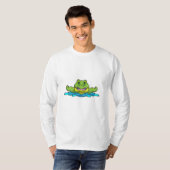 krokodil bij zwemmen in water t-shirt (Voorkant volledig)