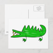 krokodil briefkaart (Voorkant / Achterkant)