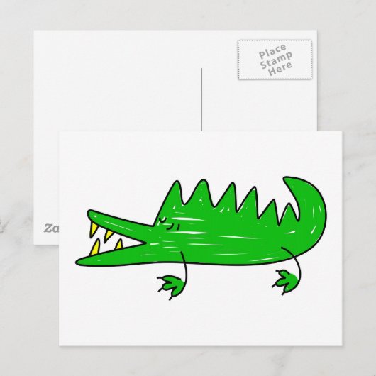 krokodil briefkaart (Voorkant / Achterkant)