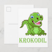 Krokodil Briefkaart (Voorkant / Achterkant)