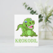 Krokodil Briefkaart (Staand voorkant)