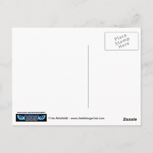 krokodil briefkaart (Achterkant)