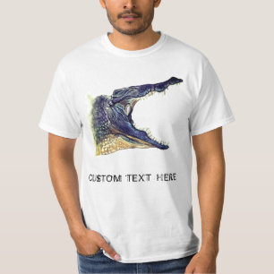 Krokodil - Diertekening - Jouw tekst toevoegen / N T-shirt