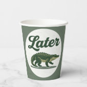 Krokodil: een stijlvol afscheid papieren bekers (Achterkant)
