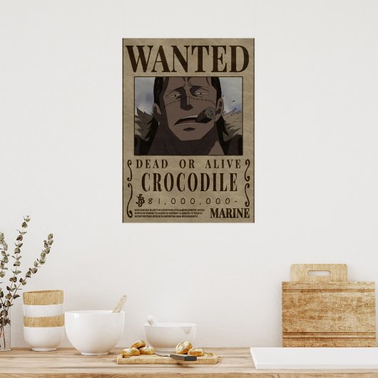 krokodil één stuk gezochte bot poster (Keuken)